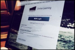 A photo of the D2L login page. A photo of the D2L login page.