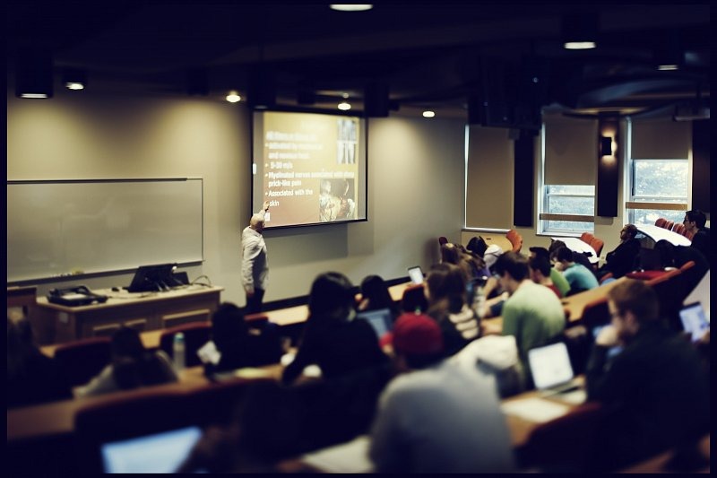 A view of one of over 200 shared multimedia classrooms on the St. John's Campus.